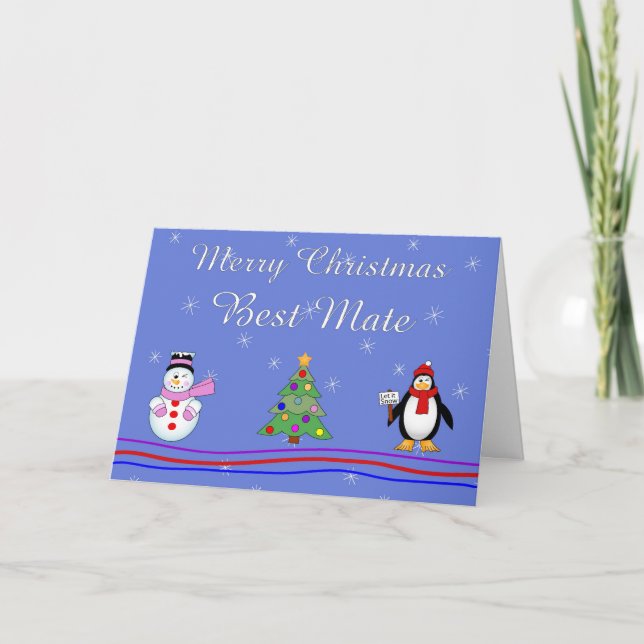 Xmas best mate holiday card (Front)