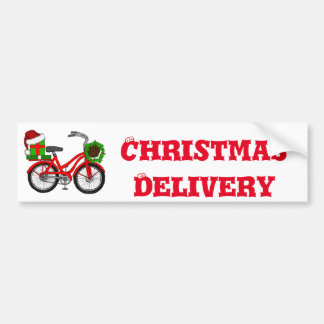 xmas bike bumper sticker