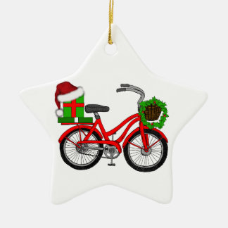 xmas bike ceramic tree decoration