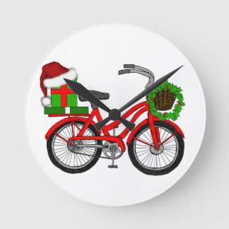 xmas bike round clock