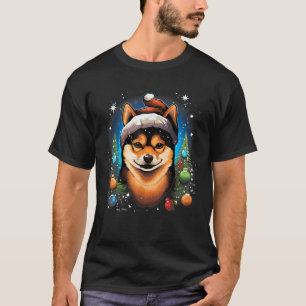Xmas Black and tan Shiba Inu Christmas  T-Shirt