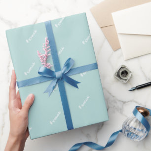 Xmas Blue And White Modern Pattern Wrapping Paper