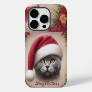 Xmas Bombay Cat, Merry Christmas Bombay Kitten Case-Mate iPhone 14 Pro Case