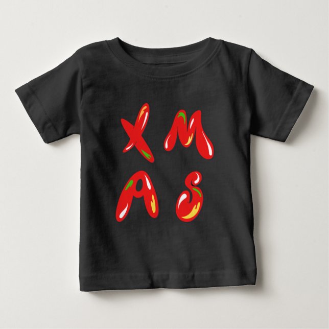 Xmas Bubble Text   Baby T-Shirt (Front)