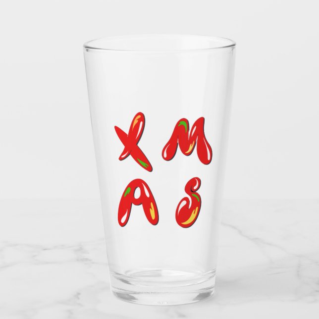 Xmas Bubble Text   Glass (Front)