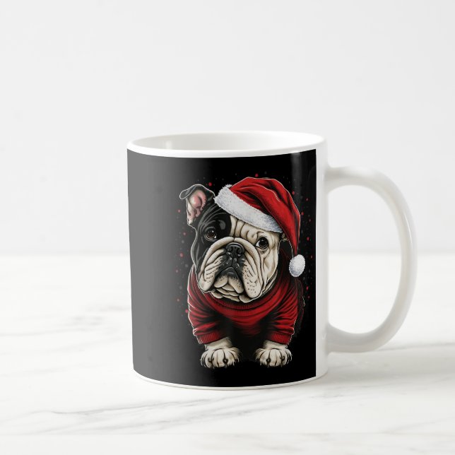 Xmas Bulldog Santa On Christmas Bulldog For Men Wo Coffee Mug (Right)