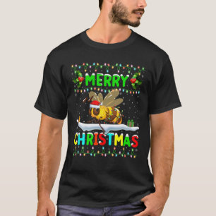 Xmas Bumble Bee Lighting Santa Merry Christmas Bum T-Shirt