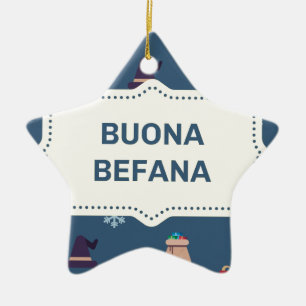 xmas buona Befana Ceramic Tree Decoration