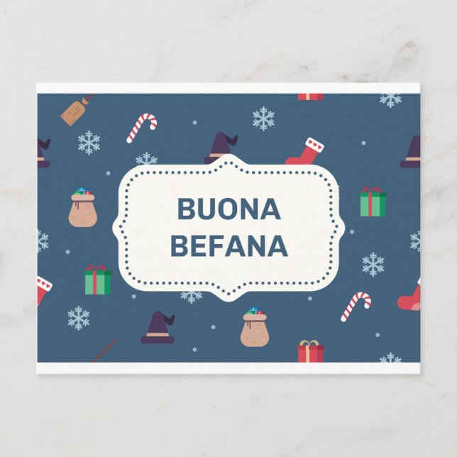 xmas buona Befana Holiday Postcard (Front)