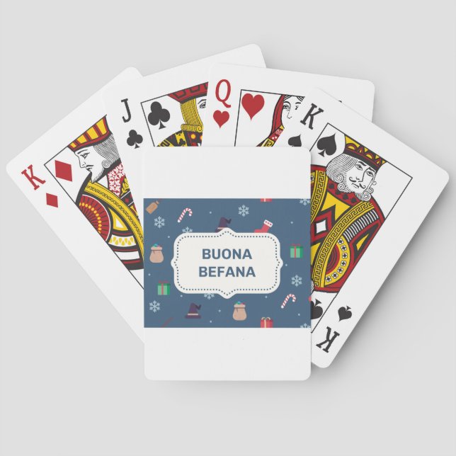 xmas buona Befana Playing Cards (Back)