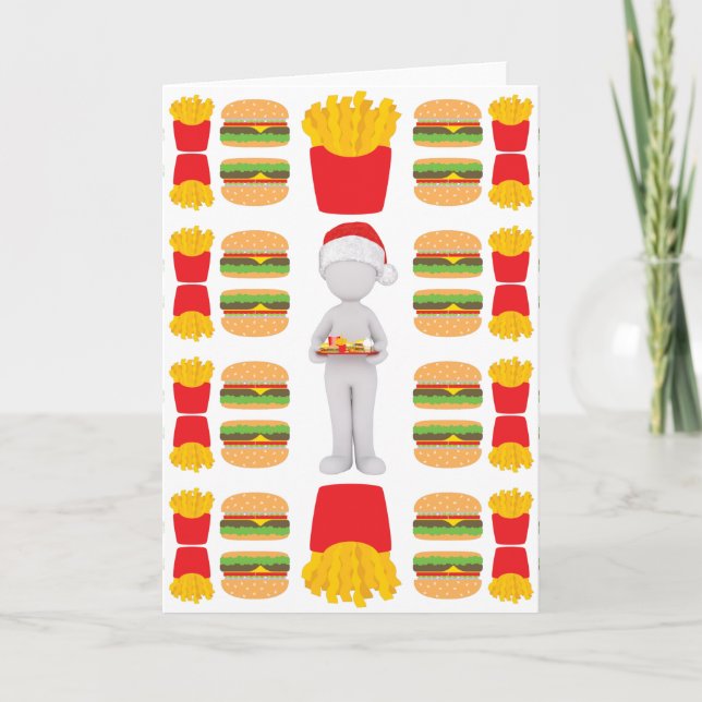 xmas burger santa claus invitation (Front)