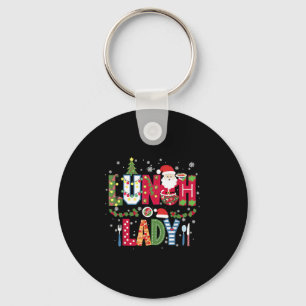 Xmas Cafeteria Worker Christmas School Lunch Lady  Key Ring