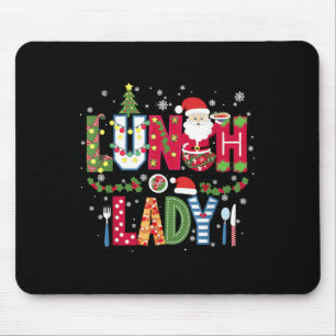 Xmas Cafeteria Worker Christmas School Lunch Lady  Mouse Mat