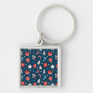 Xmas Candy And Star Key Ring