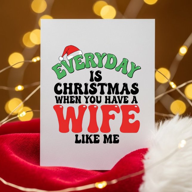 Xmas Card for Husband Funny From Wife (Creator Uploaded)