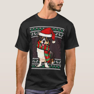 Xmas Cardigan Welsh Corgi Dog Santa Hat Ugly Chris T-Shirt
