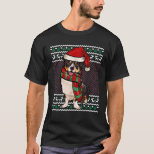 Xmas Cardigan Welsh Corgi Dog Santa Hat Ugly Chris T-Shirt
