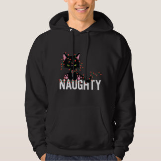 Xmas Cat Holiday Lights Kids Naughty Christmas Hoodie