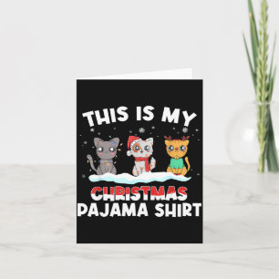 Xmas Cat Lover Pajama - This Is My Christmas Pajam Card
