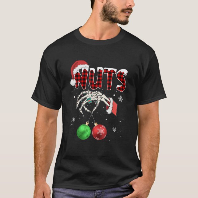 Xmas Chestnuts Chest Nuts Christmas Funny Couple M T-Shirt (Front)