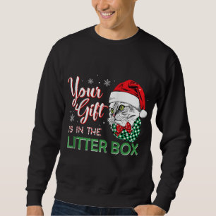 Xmas Christmas Cat Tee Your Gift Is In The Litter 