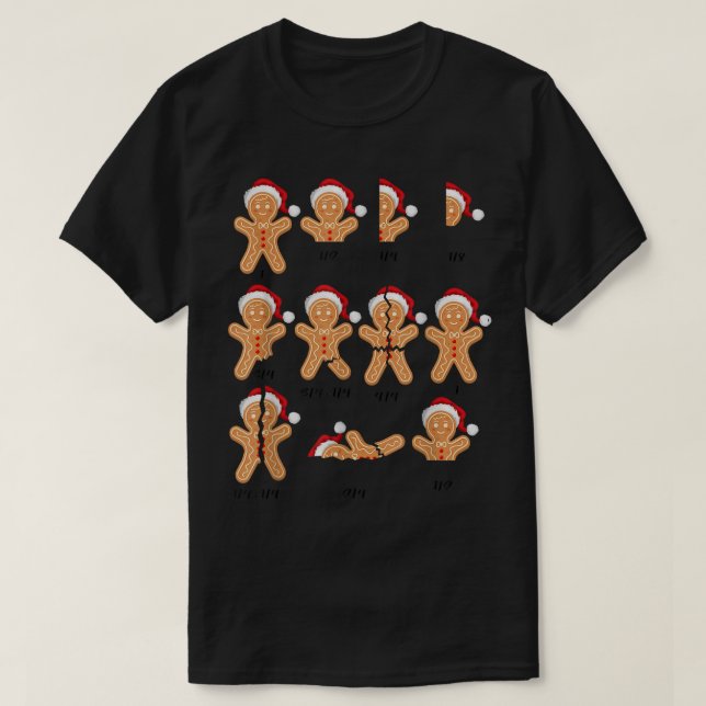 Xmas Christmas Santa Hat Fractions Math Teacher Co T-Shirt (Design Front)