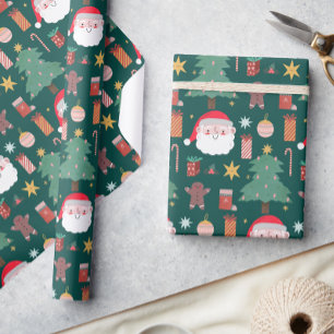 Xmas Cookie Coloured Noel Christmas Wrapping Paper
