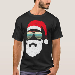 Xmas Cool Santa Claus Face With Sunglasses Funny C T-Shirt