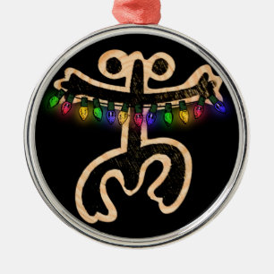 Xmas Coqui Taino Metal Ornament