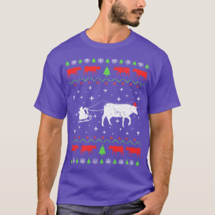 Xmas Cow Farmer Ugly Christmas Sweater