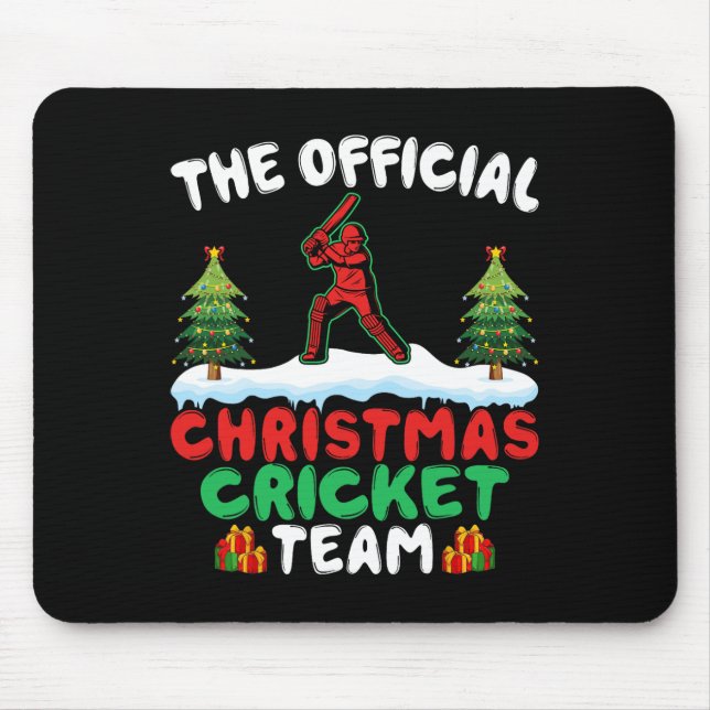 Xmas Cricket Player Coach - Funny Cricket Lover Ch Mouse Mat (Front)