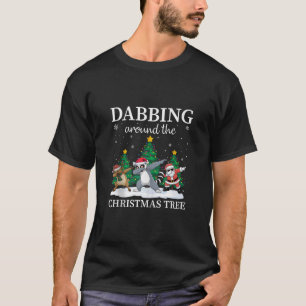Xmas Dabbing Lemur Reindeer Santa Christmas Dab Ta T-Shirt