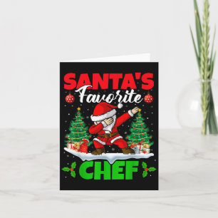 Xmas Dabbing Santa's Favorite Chef Christmas  Card