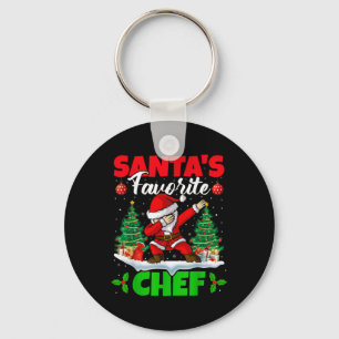 Xmas Dabbing Santas Favorite Chef Christmas  Key Ring
