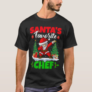 Xmas Dabbing Santa's Favorite Chef Christmas  T-Shirt