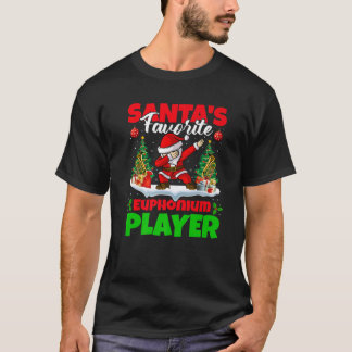 Xmas Dabbing Santa's Favourite Euphonium Player Ch T-Shirt