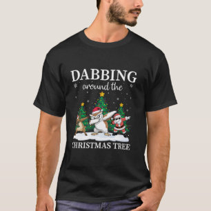 Xmas Dabbing Snowy Owl Reindeer Santa Christmas Da T-Shirt