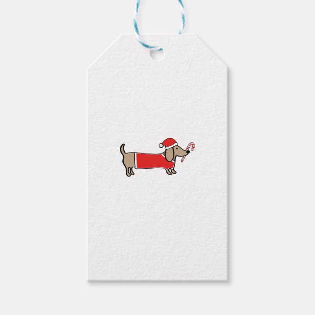Xmas dachshund gift tags (Front)