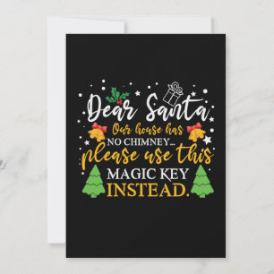 Xmas Dear Santa Magic Key Invitation