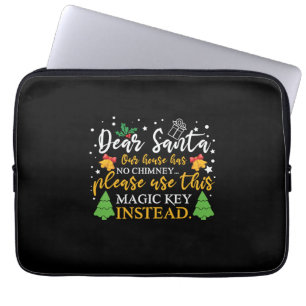 Xmas Dear Santa Magic Key Laptop Sleeve
