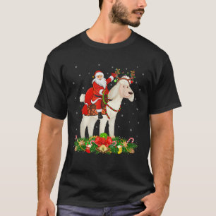 Xmas Decor Funny Santa Riding Poodle Dog Christmas T-Shirt