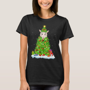 Xmas Decorations Lights Santa Lambs Christmas Tree T-Shirt