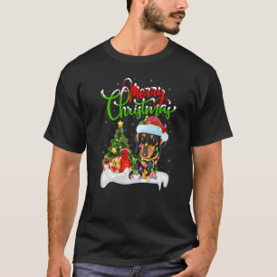 Xmas Decorations Santa Dachshund Dog Christmas T-Shirt