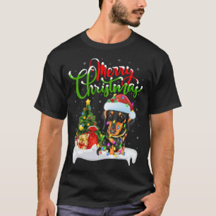 Xmas Decorations Santa Dachshund Dog Christmas T-Shirt