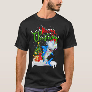 Xmas Decorations Santa Hammerhead Shark Christmas T-Shirt