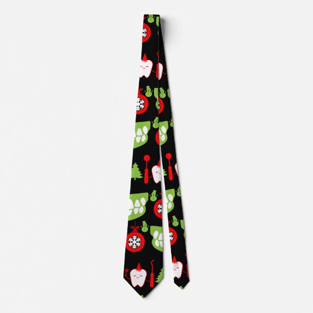 Xmas Dental Doctor Gifts Tie (Front)