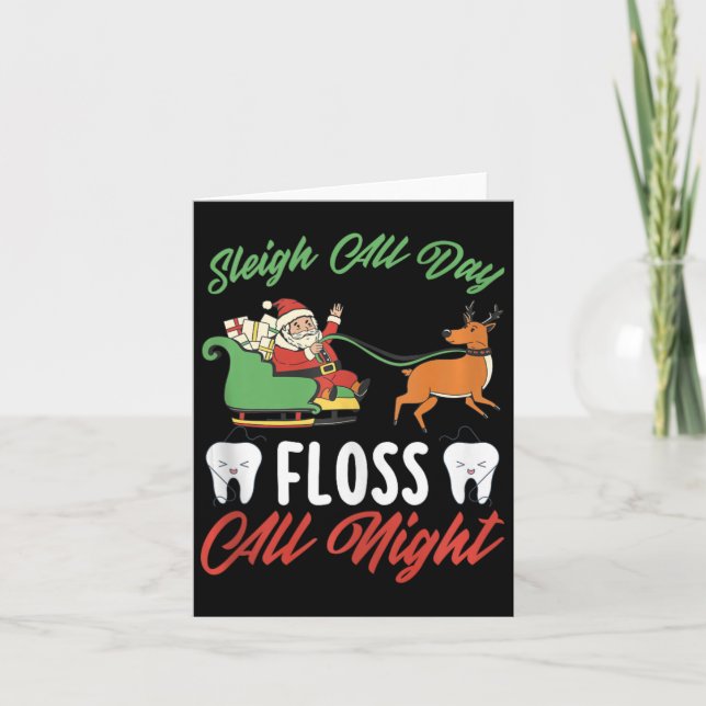 Xmas Dentist Holiday Dental Office Funny Christmas Card (Front)