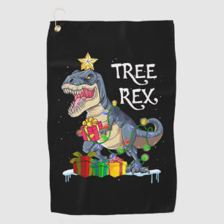 Xmas Dinosaur Tree Rex   Golf Towel