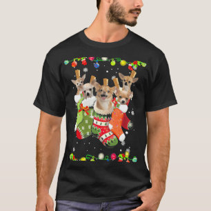 Xmas Dog Chihuahua Christmas Lights T-Shirt