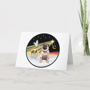 Xmas Dove (R) - Pug 1 Holiday Card
